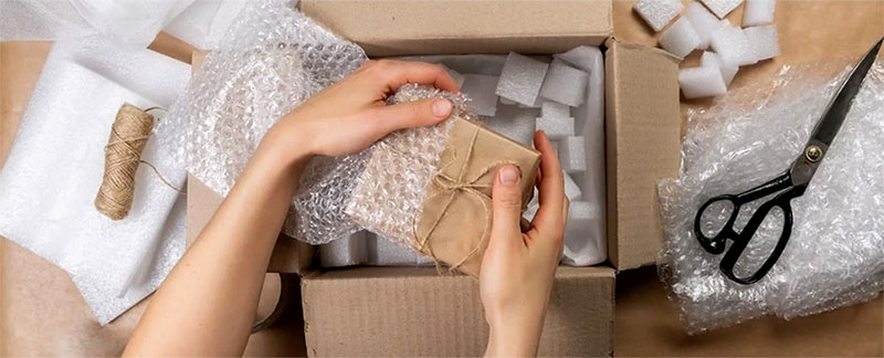 بسته بندی با نایلون حباب دار